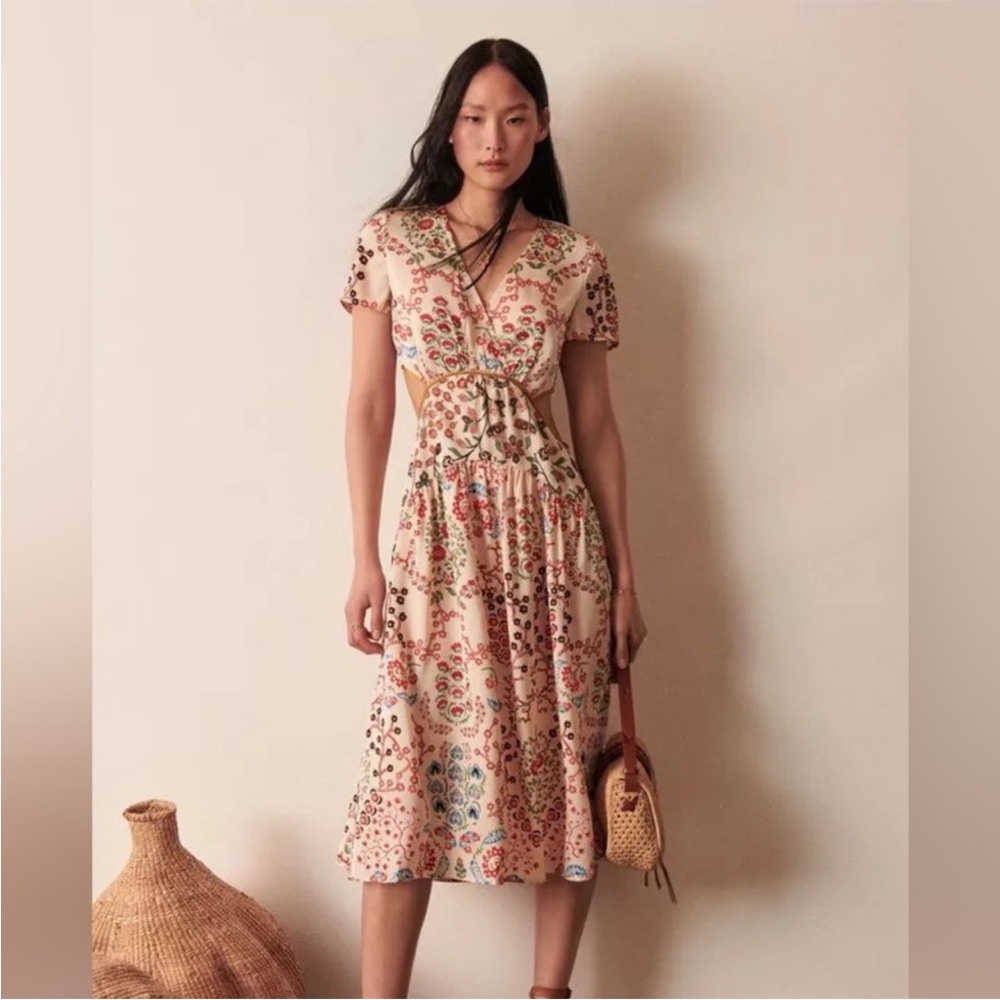 ba&sh Giani Floral Midi Dress- size 6/M